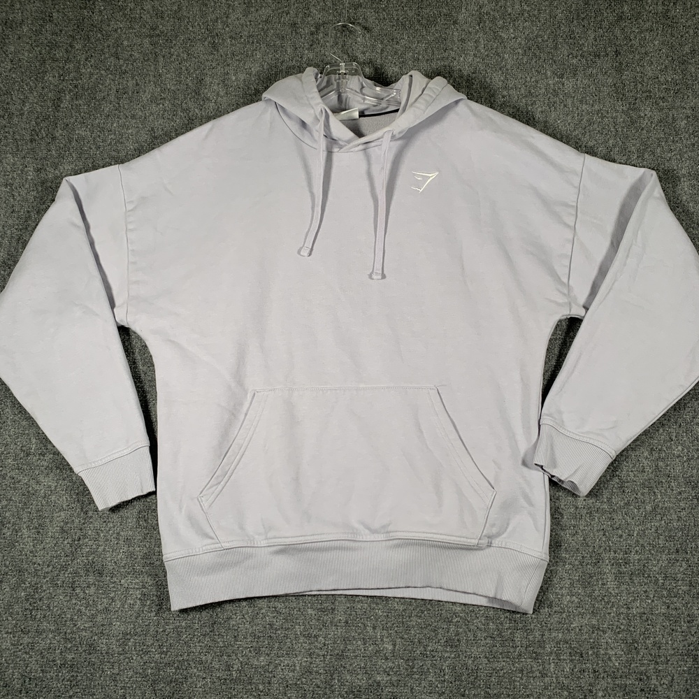 Gymshark Hoodie Mens Medium Purple Pullover Fleece Kangaroo Pocket Sweatshirt